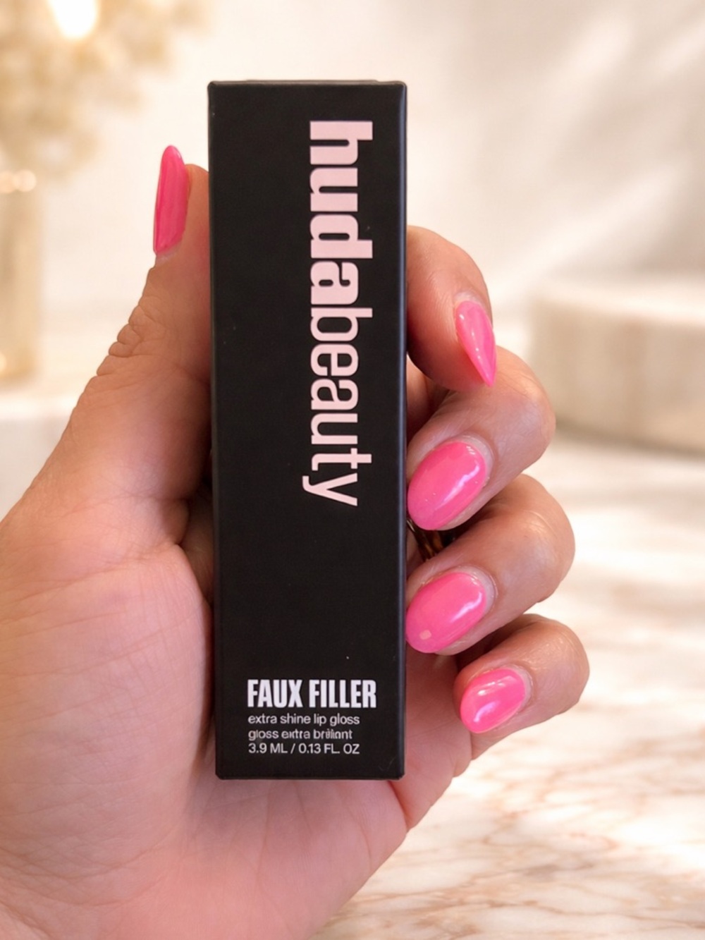 HUDA BEAUTY Faux Filler Extra Shine Lip Gloss - Mauve Pink